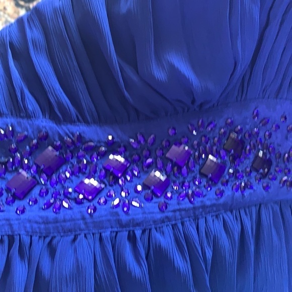 Divided by H&M Royal blue sleeveless pleated mini dress size 8 - Picture 14 of 15